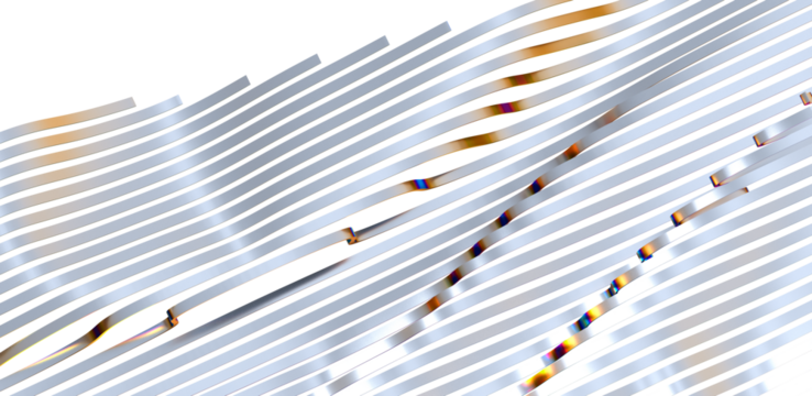 3d fluid shapes with holographic effect