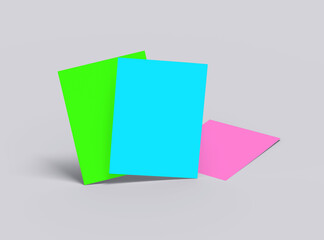 Easily customizable Blank 8.5x11 letter mockup to present your design. 3d render