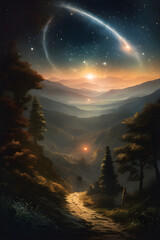Fantasy Astronomy concept art digital painting