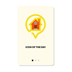 House search vector icon. Realtor, home, housing isolated vector. Renting and accommodation concept. Vector illustration symbol elements for web design and apps