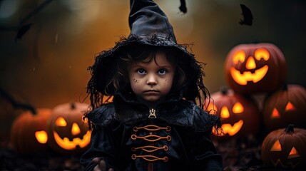 Photography of a child wearing Halloween costume