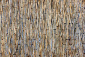 full-frame background and texture of straw mat