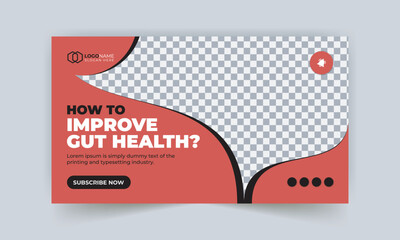 Healthcare YouTube video thumbnail template design