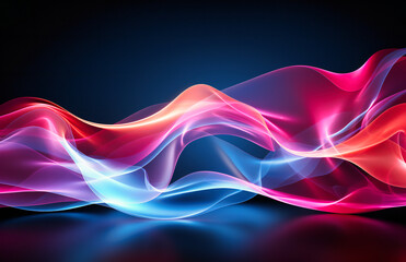 a colorful wavy light wave image