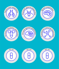 Medical icon blue set package 2-3