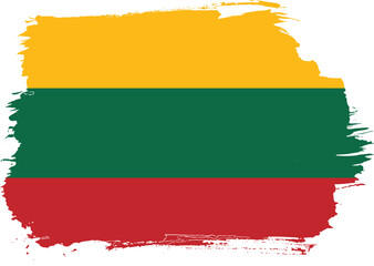 Hand-drawn brush stroke flag of LIECHTENSTEIN country flag vector illustration