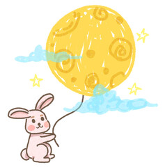 painting cute cartoon symbol Mid-Autumn Festival