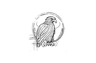 logo of an eagle monitoring prey