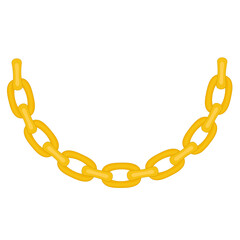 Golden chain luxury jewelry icon