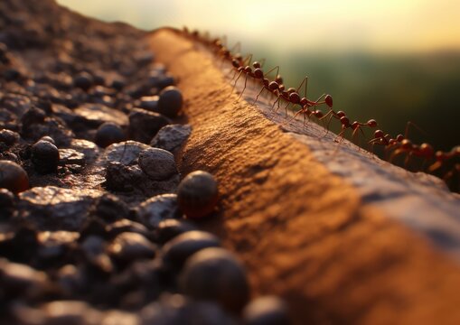 Ants are eusocial insects of the family Formicidae