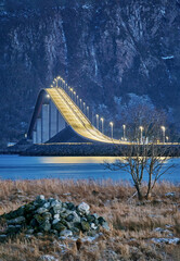 Fototapeta premium Lepsøya bridge, Ålesund, Norway.