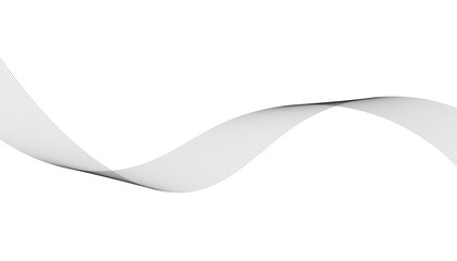 Abstract wave element for design. Digital frequency track equalizer. Stylized line art background. Vector illustration. Wave with lines created using blend tool. Curved wavy line, smooth stripe.