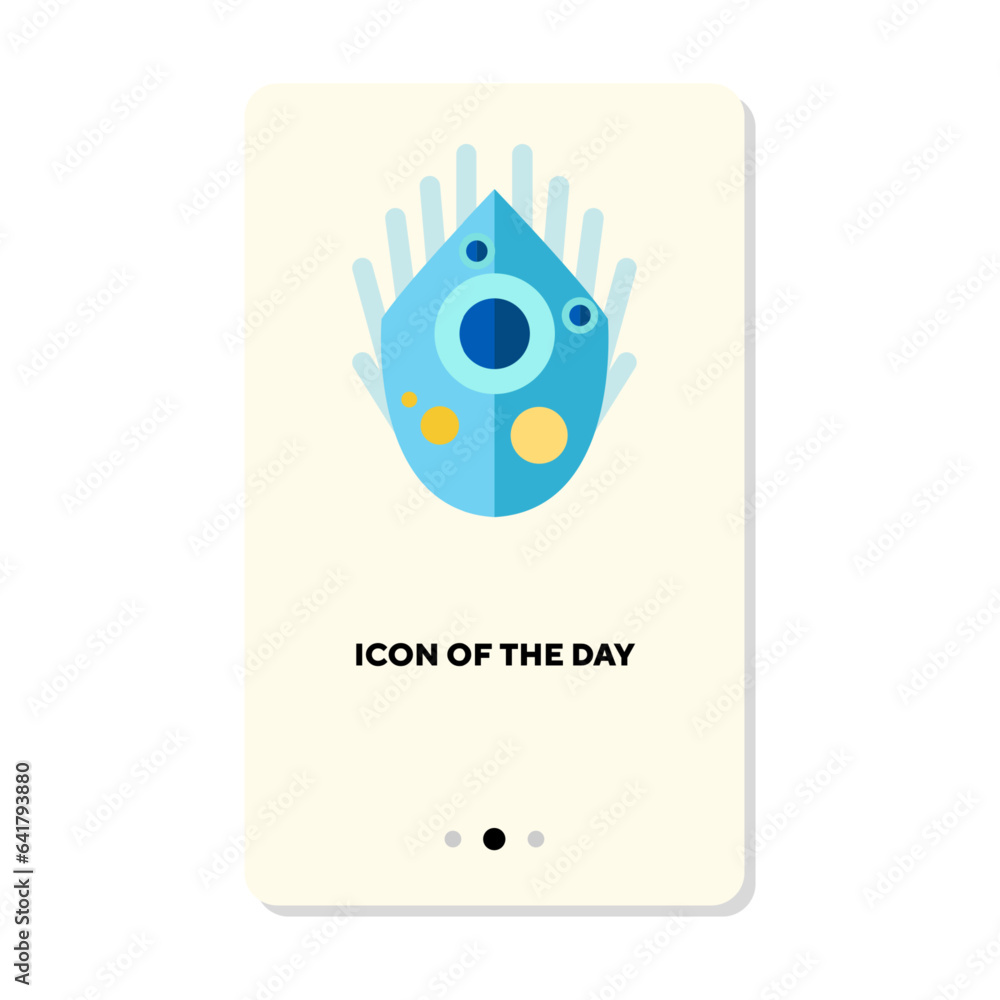 Aufkleber microbe and microorganism flat vector icon. blue microorganism isolated sign. concept. vector illust