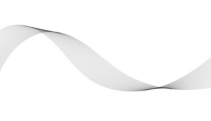 Abstract wave element for design. Digital frequency track equalizer. Stylized line art background. Vector illustration. Wave with lines created using blend tool. Curved wavy line, smooth stripe.