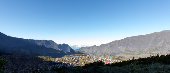 Obraz premium The landscape of Cilaos cirque