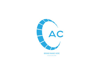 AC logo. AC latter logo with double line. AC latter. AC logo for technology, business and real estate brand