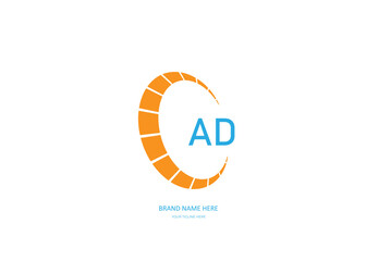 AD logo. AD latter logo with double line. AD latter. AD logo for technology, business and real estate brand