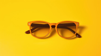 Yellow-framed sunglasses