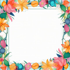 frame with flowers, this design was generated with artificial intelligence