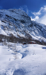 Winter wonderland in Ljobrekka, part of the old Mail Route, Stranda, Norway.