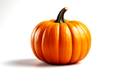 A pumpkin over isolated white background with empty copy space. Generative AI