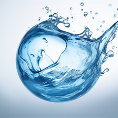 water splash isolated on white, this design was generated with artificial intelligence