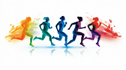 jogging silhouettes, this design was generated with artificial intelligence