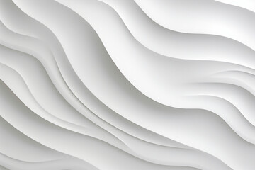 AI generated photo of seamless subtle white glossy soft abstract wavy embossed texture isolated on white color background