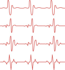 vector heartbeat pulse line