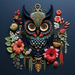 decorative ornament on the wall, this design was generated with artificial intelligence