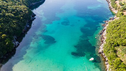 Naklejka na ściany i meble aerial view of a caribbean island 