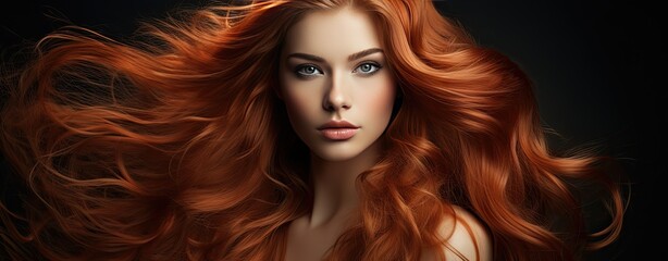Naklejka premium Girl with red hairs