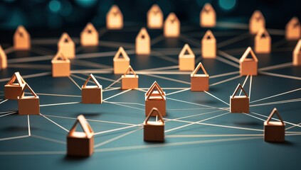 Network connection concept.