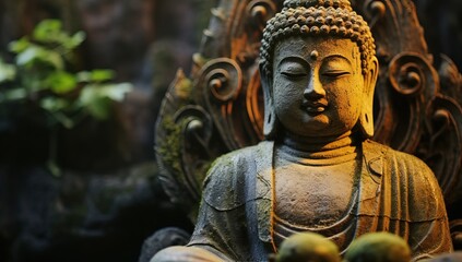 Buddha statue in the temple.