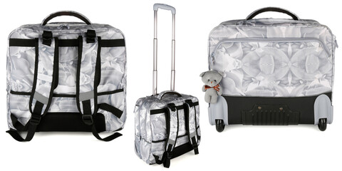 Images of a luggage on a white background