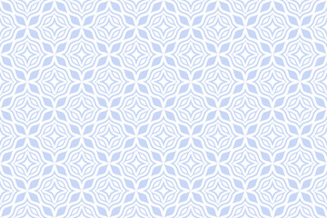 Abstract Seamless Geometric Light Blue and White Pattern.