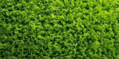 Beautiful grass texture on bright green mowed lawn | Generative AI