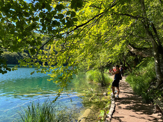 Wooden paths and walkways along the lakes and through the forest in the Plitvice Lakes National Park - Plitvica, Croatia (Drvene staze i šetnice u Nacionalnom parku Plitvička jezera - Hrvatska)
