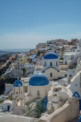 views of the village of Oia in Santorini