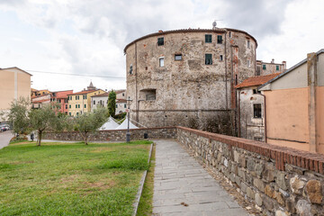 Fototapeta na wymiar San Francesco Tower in Sarzana, Province of La Spezia, Liguria, Italy