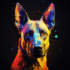 portrait of a dog, this design was generated with artificial intelligence