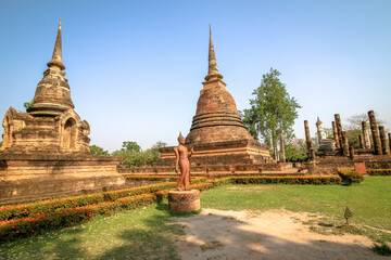 Ruins from the historical city of Sukhothai, Thailand