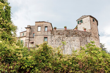 Fototapeta na wymiar San Francesco Tower in Sarzana, Province of La Spezia, Liguria, Italy
