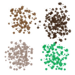 Color Spray Different Set Paint Blot Element Vector Object Brush
Color paint splatter, ink blots vector collection. Splash and colored stain illustration