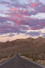 road to the sunset sky