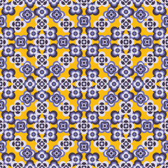 Abstract seamless flower pattern. Repeat pattern.
