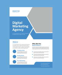 Digital marketing agency flyer design template