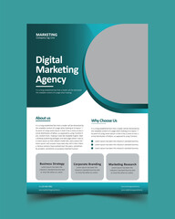 Digital marketing agency flyer design template
