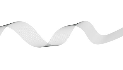 Abstract wave element for design. Digital frequency track equalizer. Stylized line art background. Vector illustration. Wave with lines created using blend tool. Curved wavy line, smooth stripe.