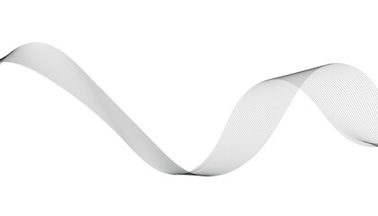 Abstract wave element for design. Digital frequency track equalizer. Stylized line art background. Vector illustration. Wave with lines created using blend tool. Curved wavy line, smooth stripe.